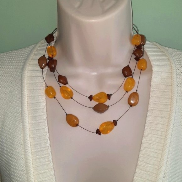 Charter Club 3 row Necklace - Picture 2 of 5